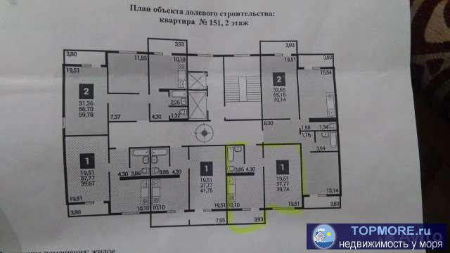 Согласие от застройщика имеется. Продам однокомнатную квартиру в новом строящемся ЖК 'Алексино' литер 1, подъезд 3,... - 1