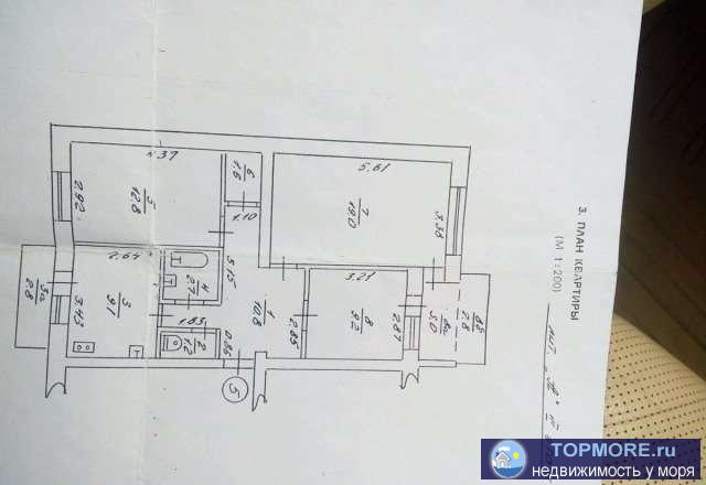 Продам просторную трехкомнатную квартиру,Чешка,три раздельные комнаты,раздельный сан.узел,балкон,лоджия,расположена...