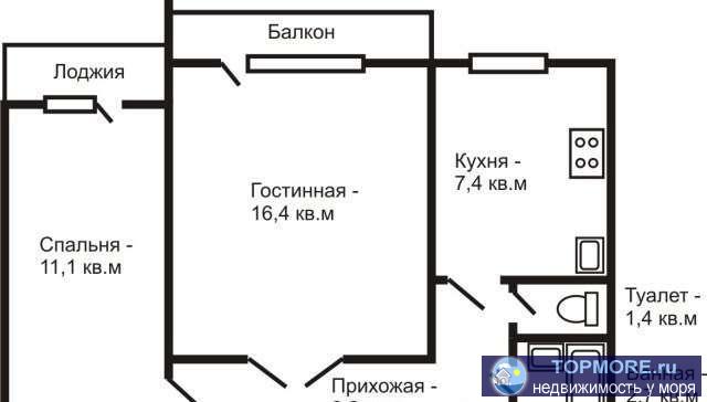 Продам 2 комнатную квартиру в центре Евпатории по проспекту Ленина 54. Общая площадь 48,1 жилая 27,5 кухня 7,4. В...