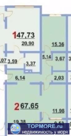 Коммуникации подключены!!! Квартира не угловая. Комнаты на разные стороны дома. Кухня 12 метров!!!которая при желании... - 1
