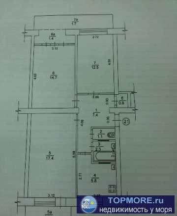 Продам 3-х комнатную квартиру 4/5 этаж, район оз. Мойнаки, комнаты изолированные в каждой комнате балкон (лоджия),...