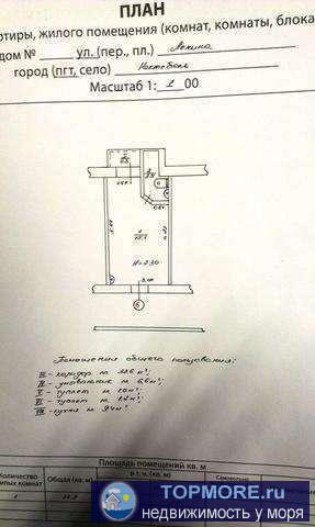 пгт Коктебель, ул Ленина. Продажа, 1 комн. квартира, 35,6 кв. м. 1 комнатная квартира на 2-м этаже с евроремонтом, в... - 1