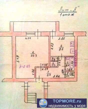 с Семисотка, Ленинский район, ул Южная, 1 ком квартира, 44 кв м Продается 1-к квартира 44 м на 1 этаже 2-этажного... - 1