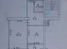 2-к квартира 54.5 м на 3 этаже 5-этажного блочного дома, квартира в...