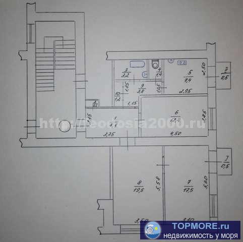 3 ком квартира, 76,4 кв м, 3/3 эт. Квартира сталинка, без ремонта (состояние жилое), потолки 3,4 м, с/у раздельный,...