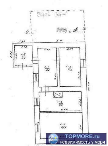 1-этажный дом 76 м  на участке 25 сот., 15 км до города село Первомайское. Дом саманный, жилой, высокий (чердак в... - 1