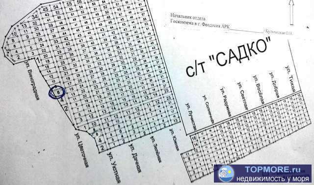 Продается земельный участок 8,54 сотки в пгт Приморский, СПК Садко.   - 1