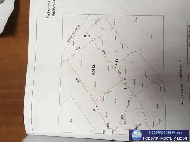   Земельный    участок  6,52 соток, правильной формы. ИЖС.Живописный вид на гору Кара-даг. Свет и вода на участке.... - 1