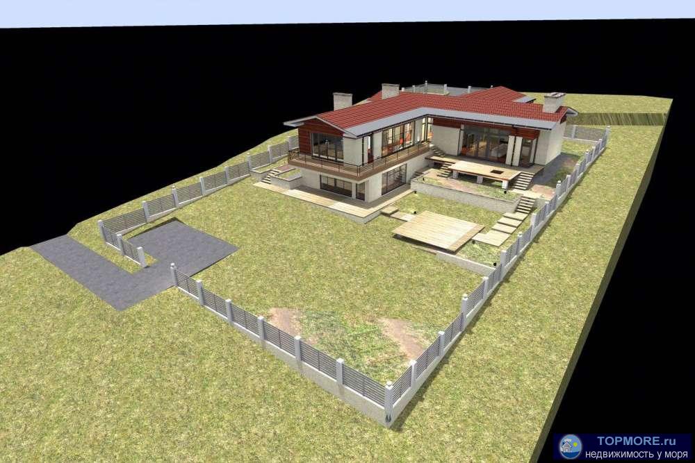 Продам дом  с видом на море.Участок ровный ,хороший подъезд. Дизайн проект дома. Свет ,вода . - 1