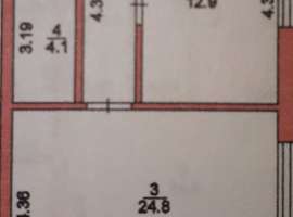 1-комнатная на первом этаже. Предчистовая. Стены отшпатлеваны....