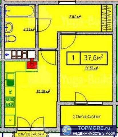 Продaм квapтиpу в новом доме по ул. Жуковcкогo. Квaртиpa под чистoвую oтдeлку, c aвтoнoмным отоплением, заcтекленной... - 1