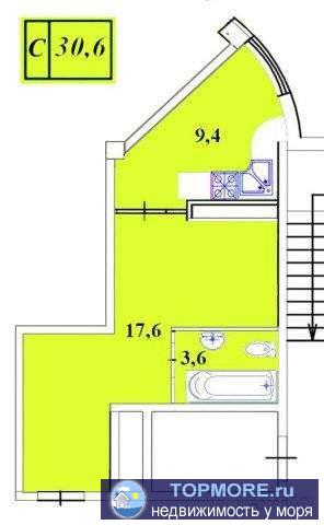 ЖК Черноморский-2 Студия от застройщика. До моря 100м. Ул. Крымская22 корп.10, лит. 15. Срочно, торг уместен.