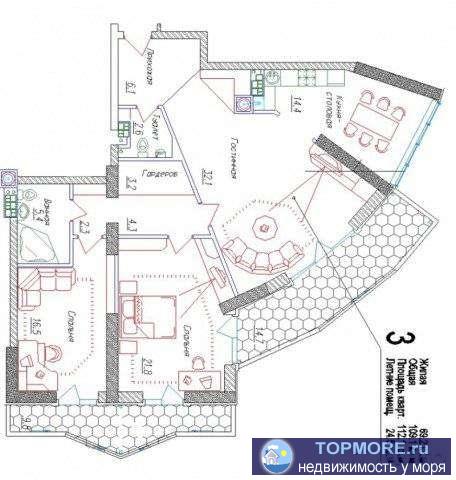 СРОЧНО!!!БЕЗ ТОРГА! СОБСТВЕННИК!Шикарная квартира в самом элитном районе нашего города! Под чистовую отделку. Очень... - 1