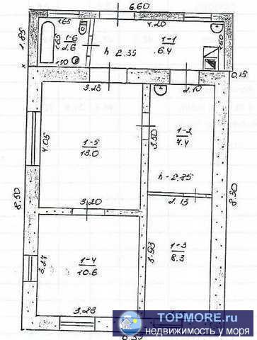 Продается дом в г. Феодосия по улице Нахимова. Дом в Хорошем состоянии. Газ/свет/вода/центр. канализация.... - 1