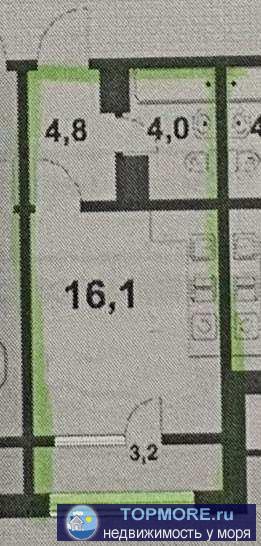 ИД 32102  Площадь (общ жил ):27.7/16.1/  Этаж/этажей в доме: 7/19  Продается квартира-студия в городе Анапа в 10... - 13