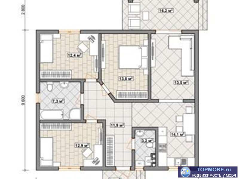 Краснодарский край, городской округ Новороссийск, станица Раевская  •	Площадь дома: 110 м²  •	Площадь участка: 5 сот.... - 1