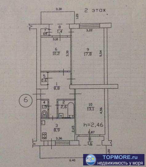 Продается трехкомнатная квартира в  г.Севастополь, п.Солнечный, ул. Ветвистая.Окна выходят на две стороны дома , комн...